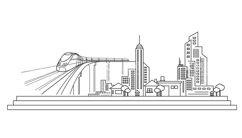 编号：12387909220125478073【酷图网】源文件下载-城市高铁