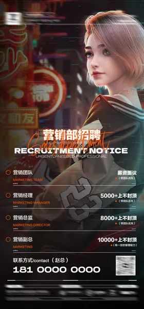 酒吧招聘海报