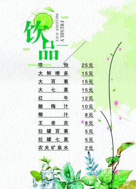 编号：95482609272046245640【酷图网】源文件下载-饮品价目表 饮品点菜单