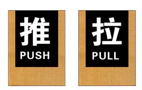 推拉提示牌