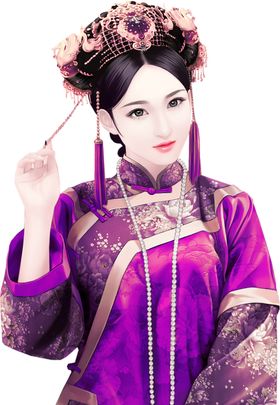 古装帅哥美女插画图片