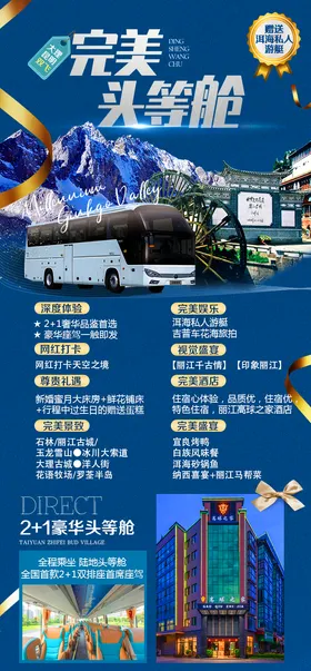 云南旅游海报丽江风景昆明