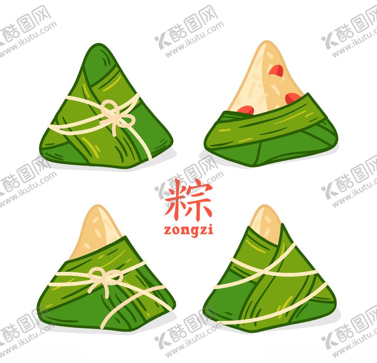编号：71087610110223294618【酷图网】源文件下载-矢量端午粽子