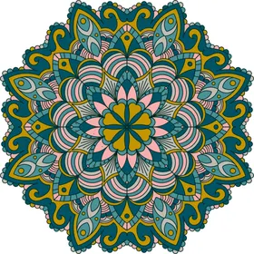 彩色复古花纹背景欧式背景图案样式