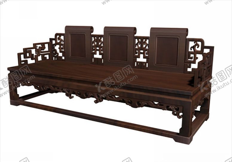 编号：56261809201020451604【酷图网】源文件下载-福寿纹三人椅