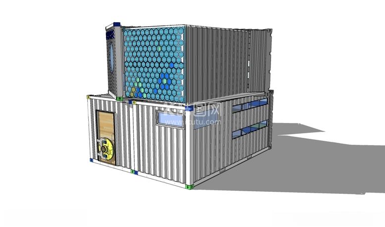 编号：15179212180145073183【酷图网】源文件下载-集装箱SU模型
