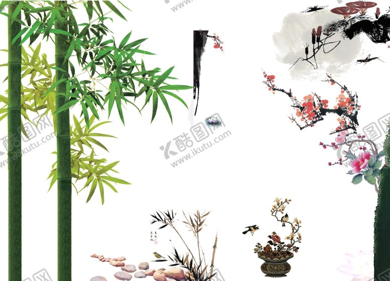 编号：59929806231901163320【酷图网】源文件下载-水墨画绿竹