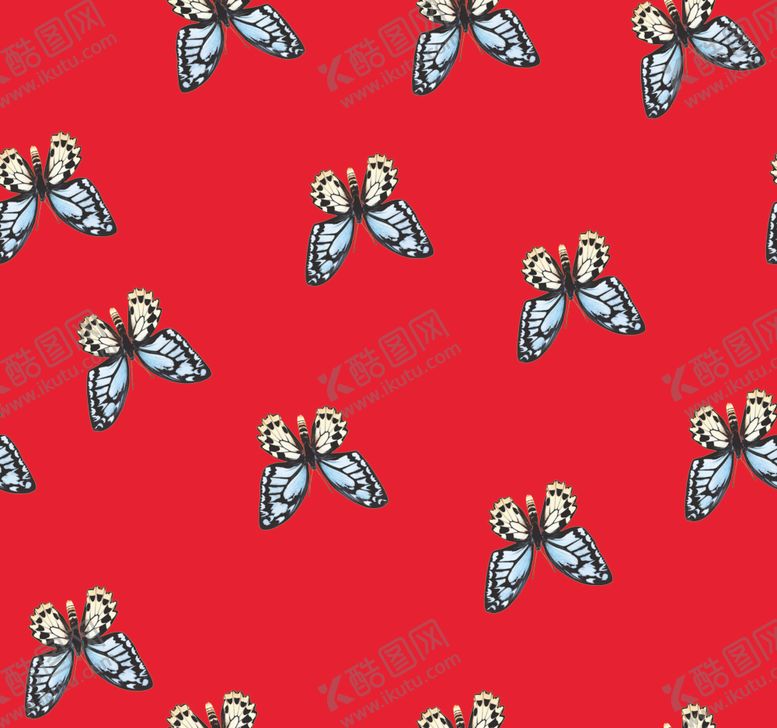 编号：17300609290830487590【酷图网】源文件下载-蝴蝶数码印花