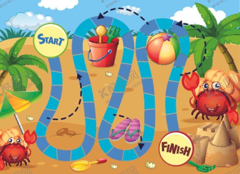 编号：75492109140931331440【酷图网】源文件下载-卡通棋盘游戏场模板