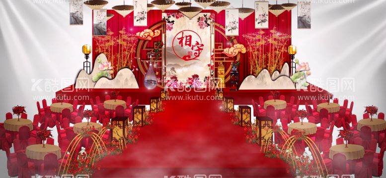 编号：34698412221357141342【酷图网】源文件下载-中式婚礼效果图