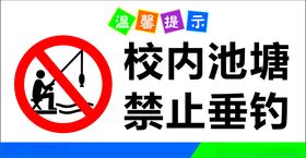 禁止入内禁止垂钓警示牌