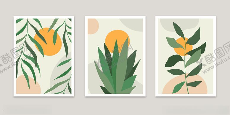 编号：36644504040448129160【酷图网】源文件下载-清新植物花卉装饰画组图