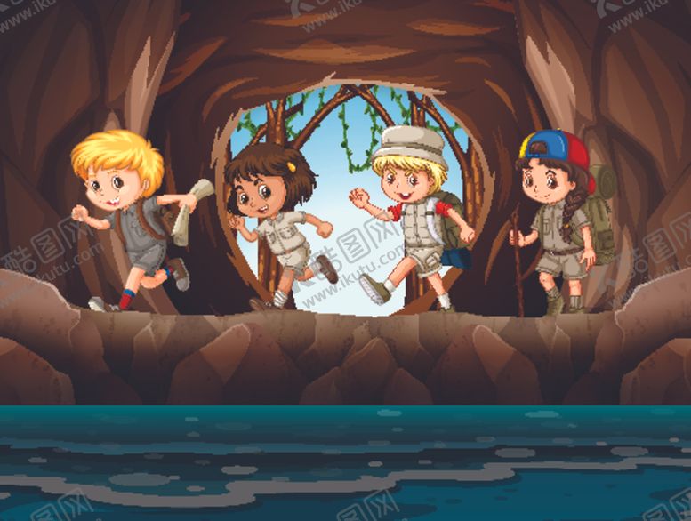 编号：30059310282144332870【酷图网】源文件下载-卡通野营儿童
