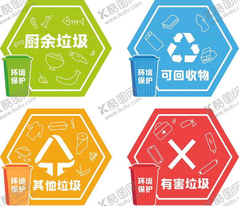 编号：11491204190214124956【酷图网】源文件下载-垃圾分类矢量标识
