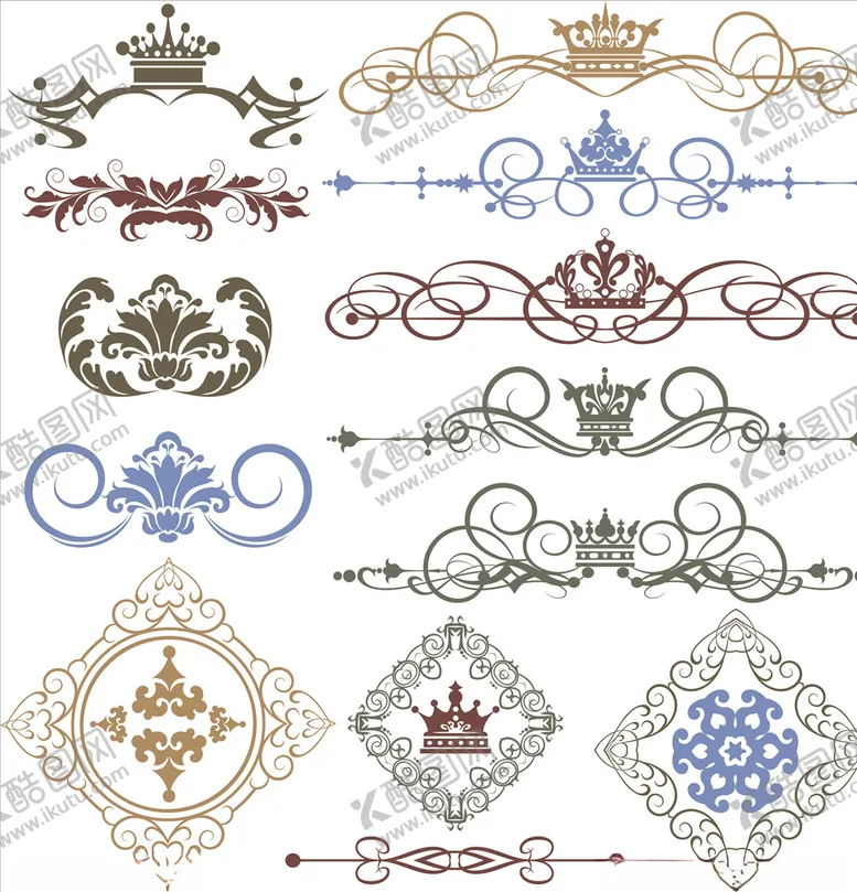 编号：43704610091043175926【酷图网】源文件下载-矢量花边边框