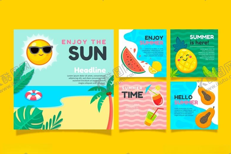 编号：92777909130826146116【酷图网】源文件下载-夏日海滩主题创意海报设计