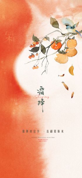 霜降节气海报设计