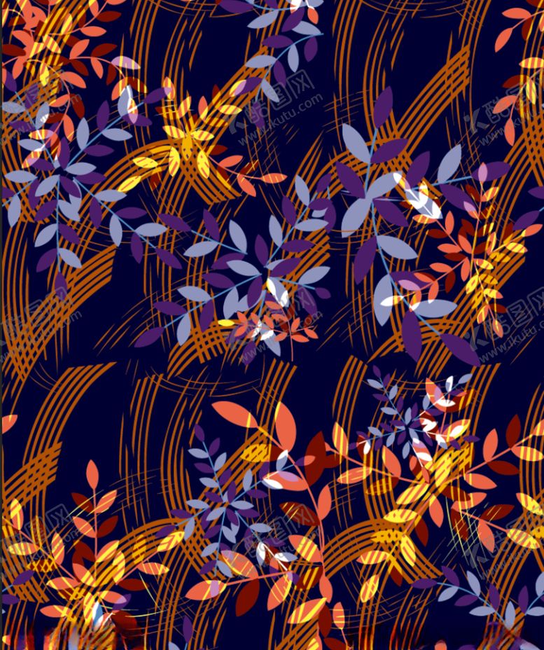 编号：66613909120827202867【酷图网】源文件下载-矢量叶子图案