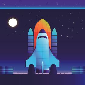 C4D模型火箭飞船飞行棋太空