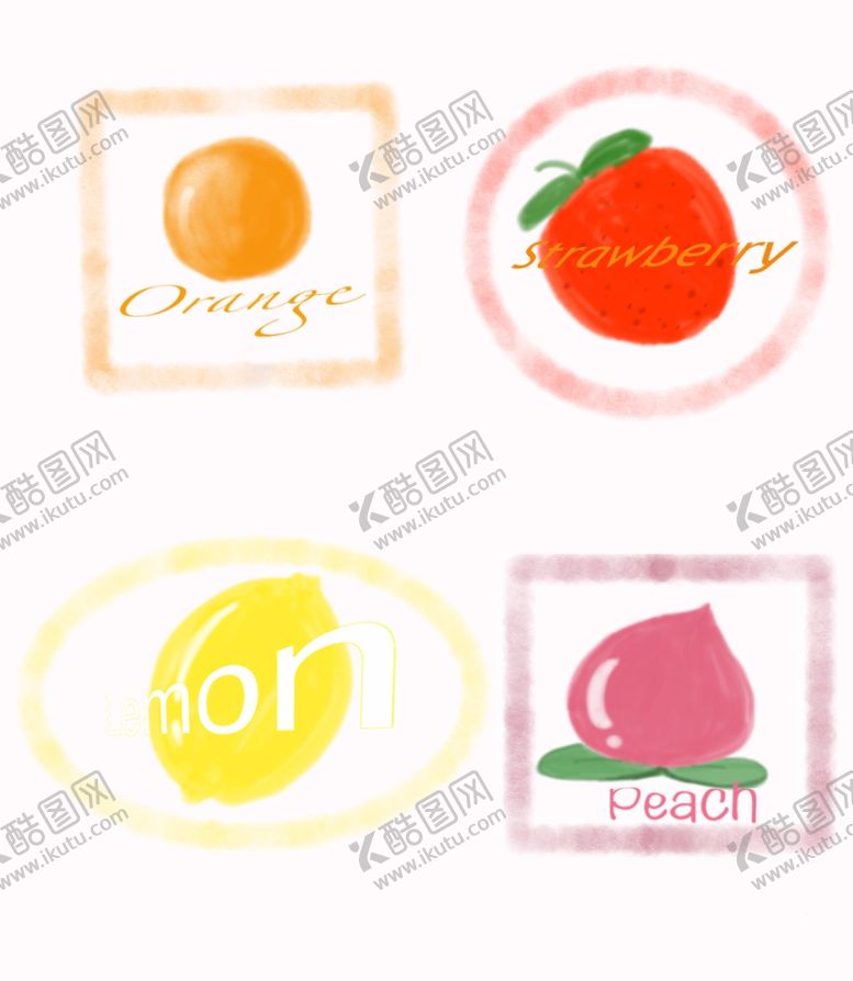 编号：14993906281800277629【酷图网】源文件下载-水果印章