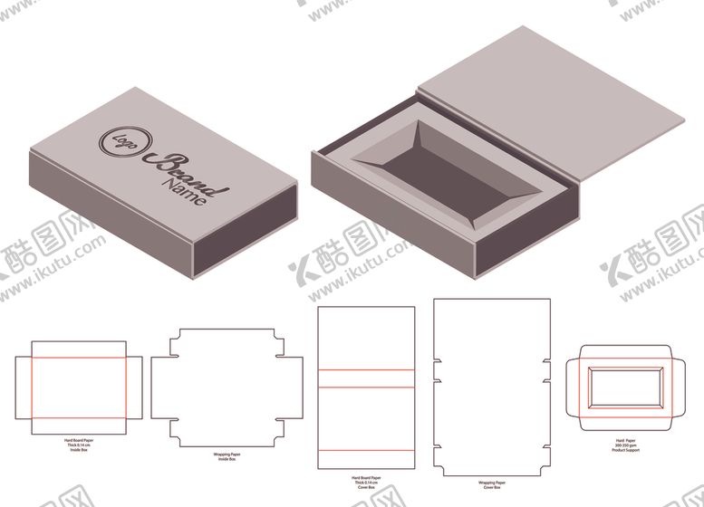 编号：85138610122023565256【酷图网】源文件下载-纸质包装盒刀模设计图