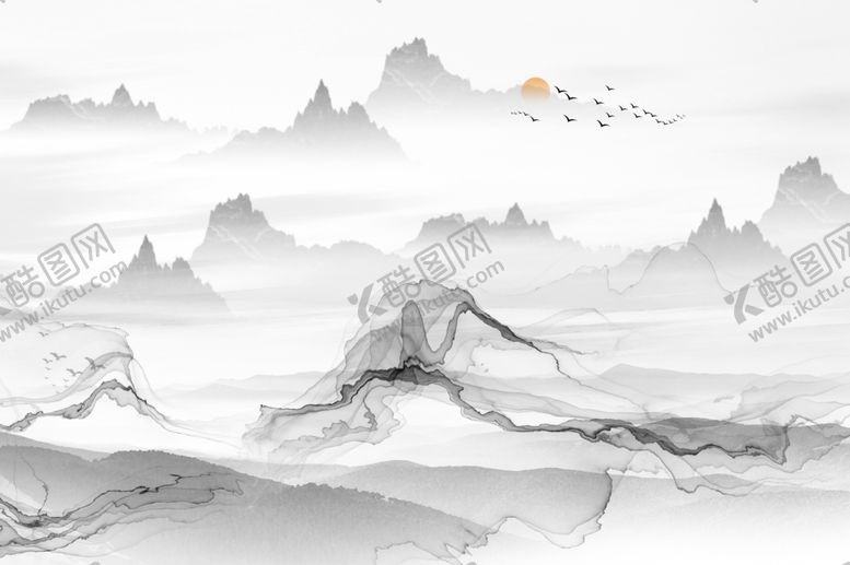 编号：59480607080008351030【酷图网】源文件下载-抽象山水画