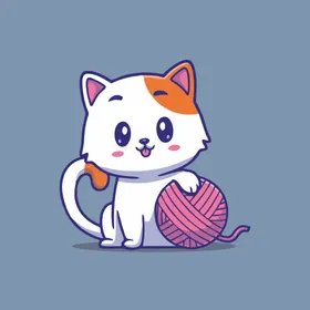 可爱小猫矢量卡通插画班级文化墙儿童学校学习园地黑板报