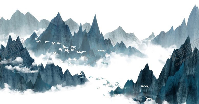 编号：88198110092203343826【酷图网】源文件下载-山水古风传统国风插画素材