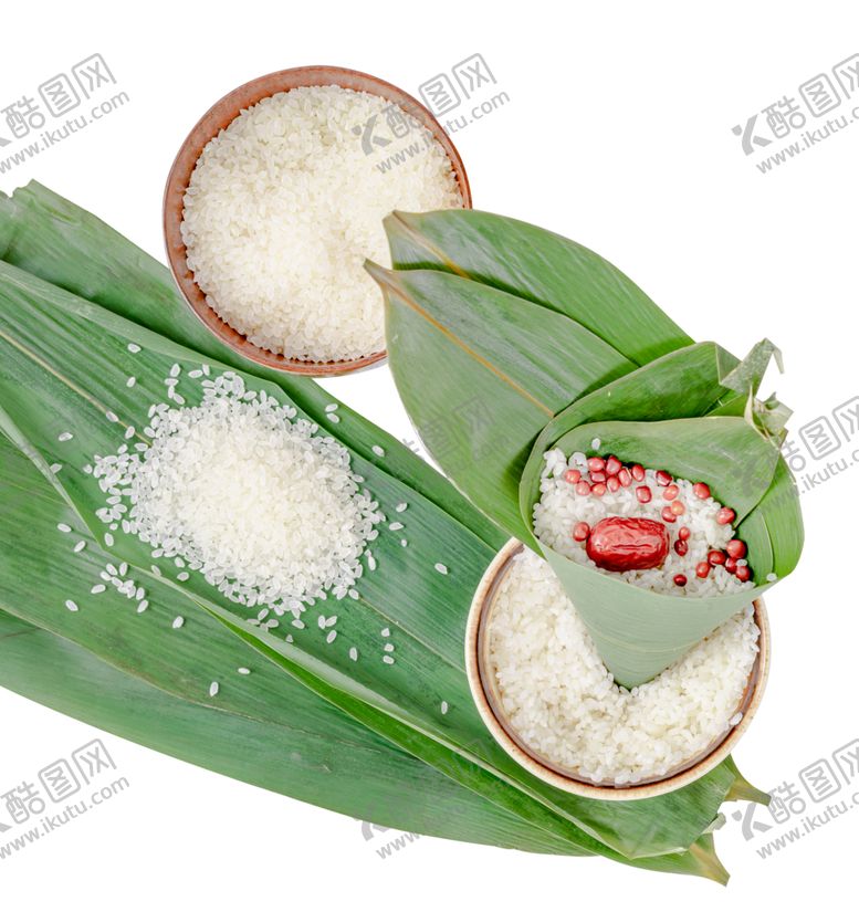 编号：69985002091549175273【酷图网】源文件下载-端午节传统美食包粽子食材