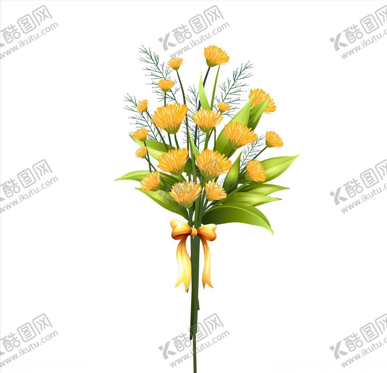 编号：38221205040737182036【酷图网】源文件下载-手绘花小野菊花束手绘风小清新