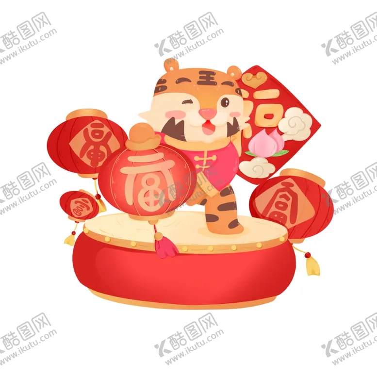 编号：17633302062056582498【酷图网】源文件下载-虎年卡通形象