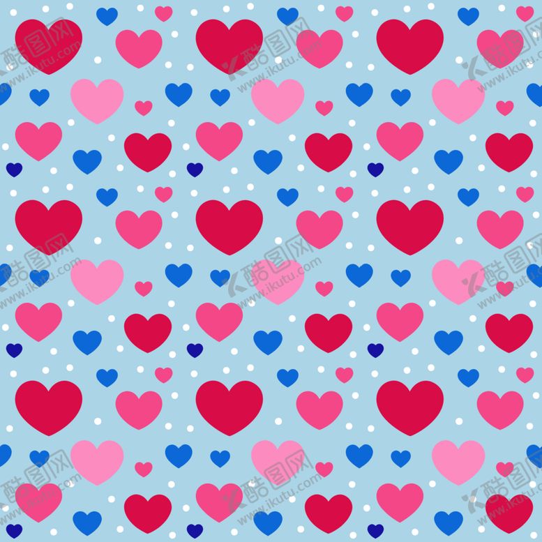 编号：43835912111241214617【酷图网】源文件下载-心形无缝背景图