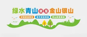 绿水青山文化墙造型环保就是金银