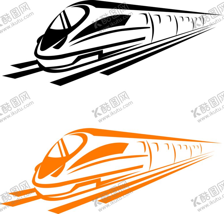 编号：30758604170900399577【酷图网】源文件下载-免抠高铁动车铁路简笔画元素