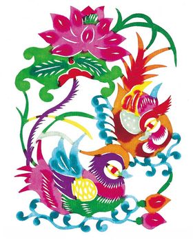 鸳鸯剪纸