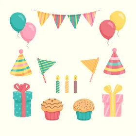 生日相关元素节装饰材开心