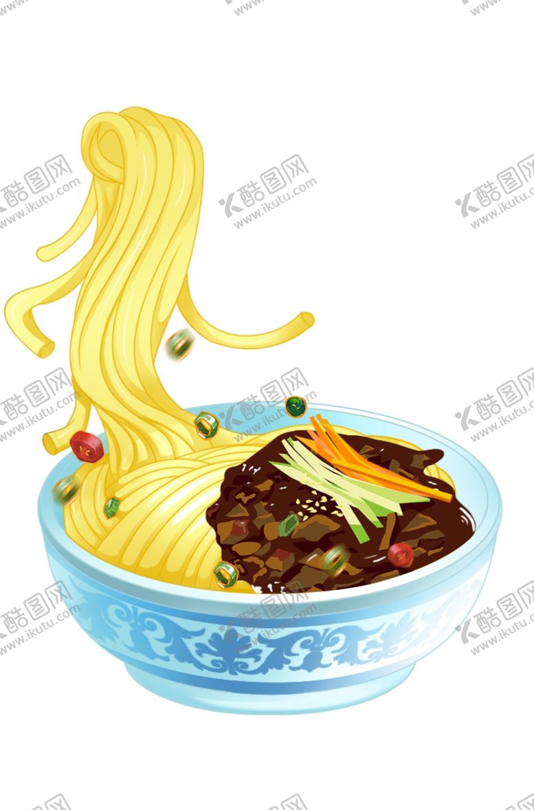 编号：91414202162207122482【酷图网】源文件下载-炸酱面插画