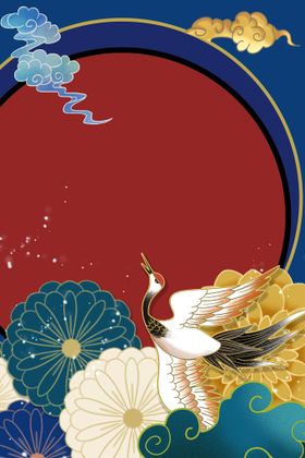 中国风国潮背景插画图片