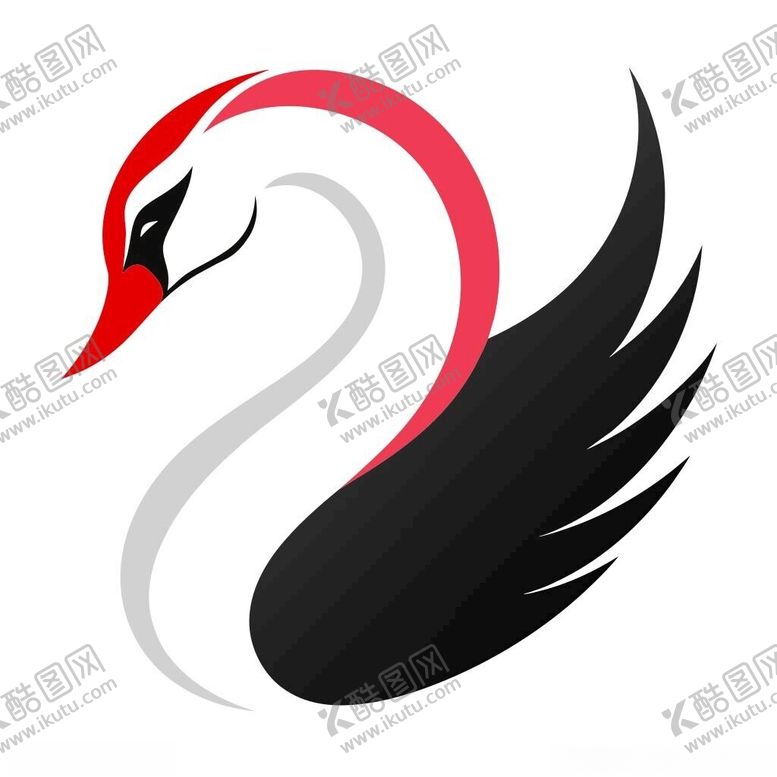 编号：27479602260748312304【酷图网】源文件下载-抽象风格的天鹅头像