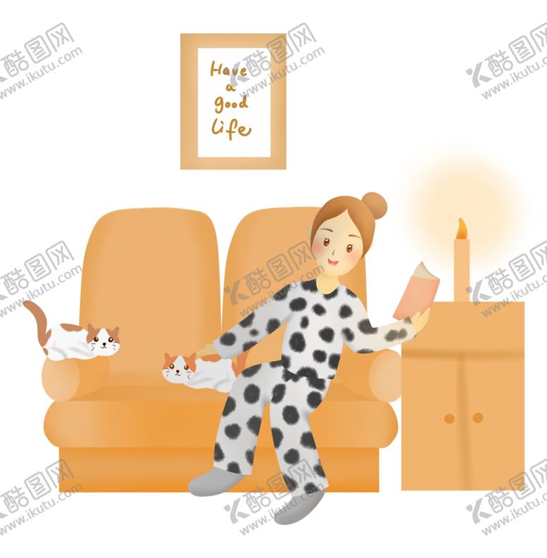 编号：18301505182336526553【酷图网】源文件下载-女孩和猫
