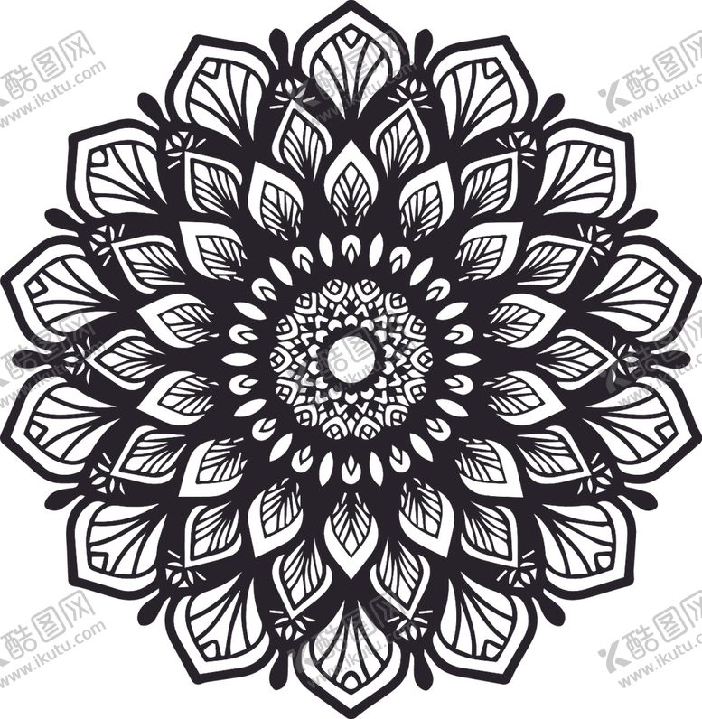 编号：62342609120321335266【酷图网】源文件下载-曼陀罗花纹
