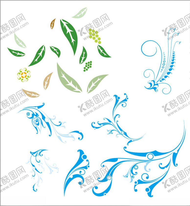 编号：55036111010140451741【酷图网】源文件下载-树叶藤蔓线条花纹