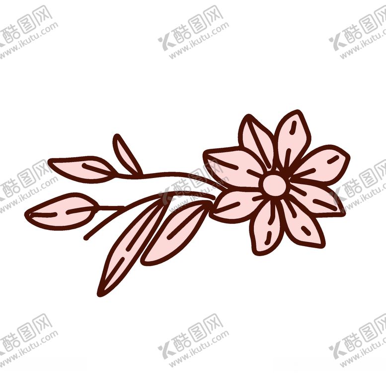 编号：31446209161944064789【酷图网】源文件下载-线条矢量手绘花