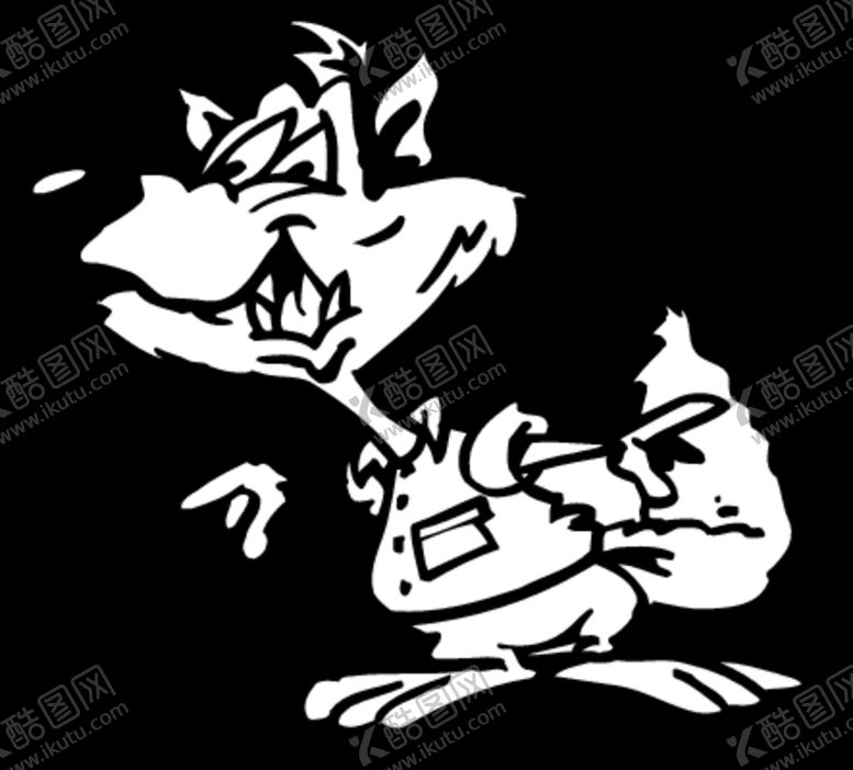 编号：65845710031517251682【酷图网】源文件下载-手绘黑白动物