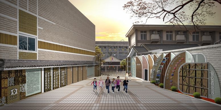 编号：39716710192352302854【酷图网】源文件下载-怀远小学校门入口处