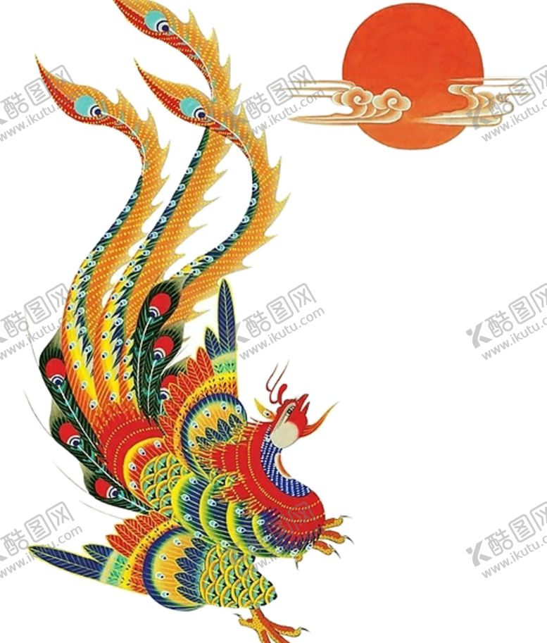 编号：61737304230053332595【酷图网】源文件下载-手绘水彩凤凰