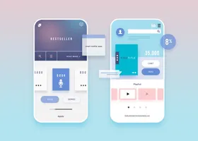 扁平插画小清新风格app页面(10)