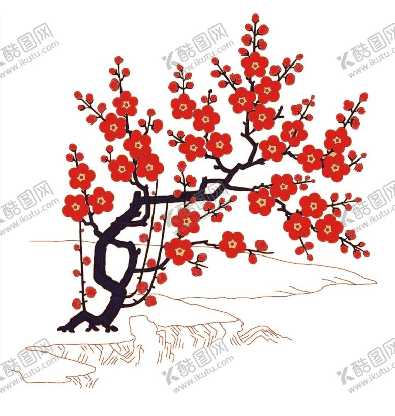 编号：83940610240523267664【酷图网】源文件下载-中国风水墨梅