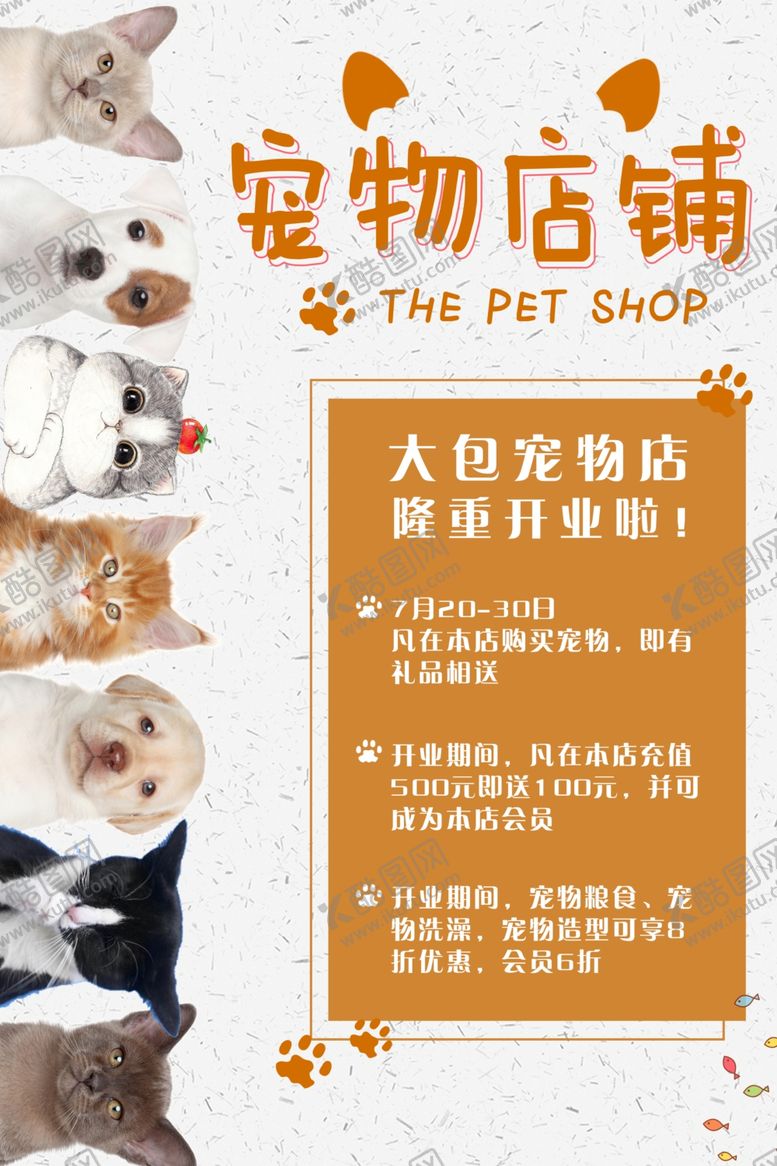 编号：70802210261253232905【酷图网】源文件下载-宠物店铺开业