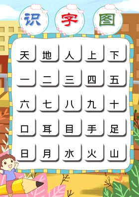 幼儿识字挂图